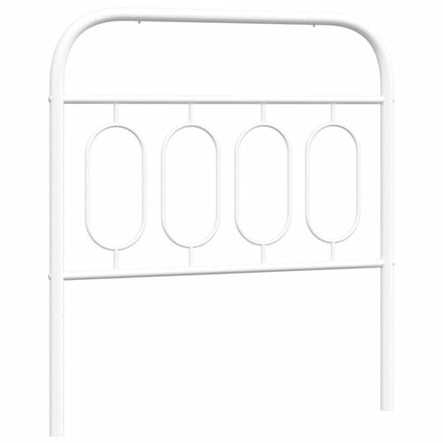 Sengegavl 80 cm metal hvid