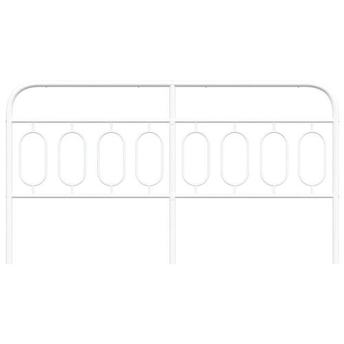 Sengegavl 193 cm metal hvid