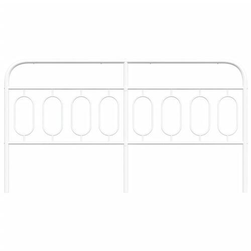 Sengegavl 160 cm metal hvid
