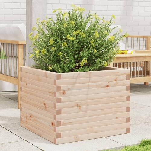 Plantekasse 60x60x46 cm massivt fyrretræ