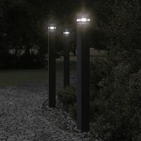 Udendørs standerlampe 110 cm aluminium sort
