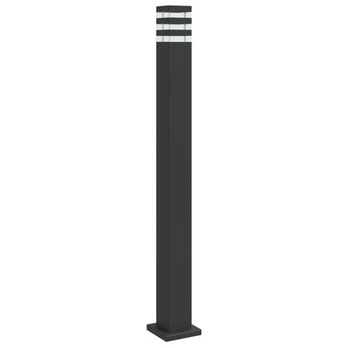 Udendørs standerlampe 110 cm aluminium sort