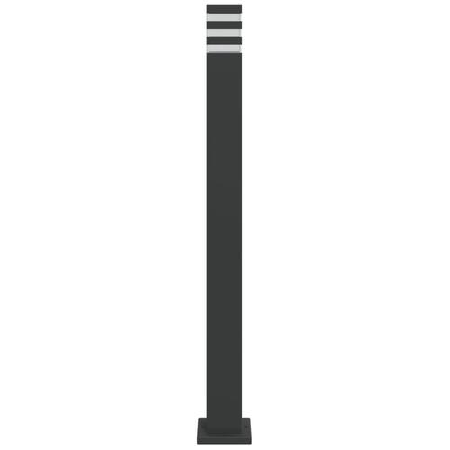 Udendørs standerlampe 110 cm aluminium sort