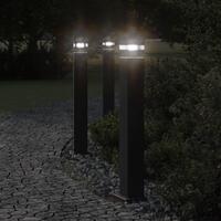 Udendørs standerlampe 80 cm aluminium sort