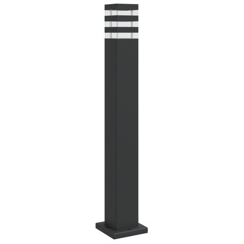 Udendørs standerlampe 80 cm aluminium sort