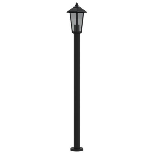 Udendørs standerlamper 3 stk. 120 cm rustfrit stål sort