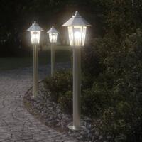 Udendørs standerlampe 80 cm rustfrit stål sølvfarvet