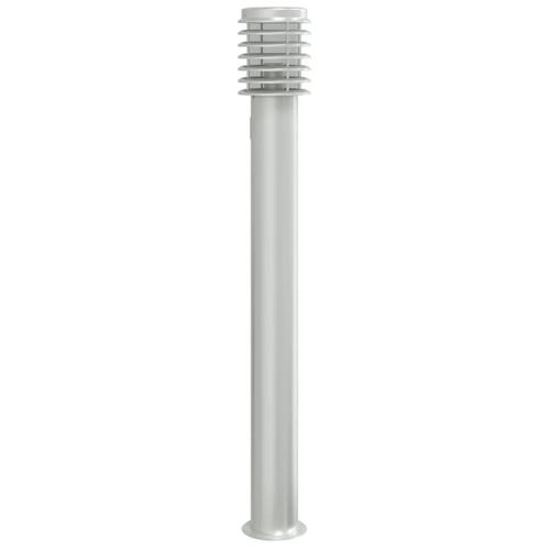 Udendørs standerlamper 3 stk. stikkontakt 110 cm rustfrit stål