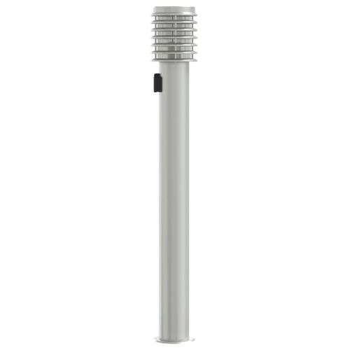 Udendørs standerlamper 3 stk. stikkontakt 110 cm rustfrit stål