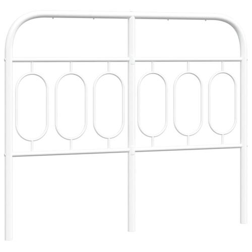 Sengegavl 120 cm metal hvid