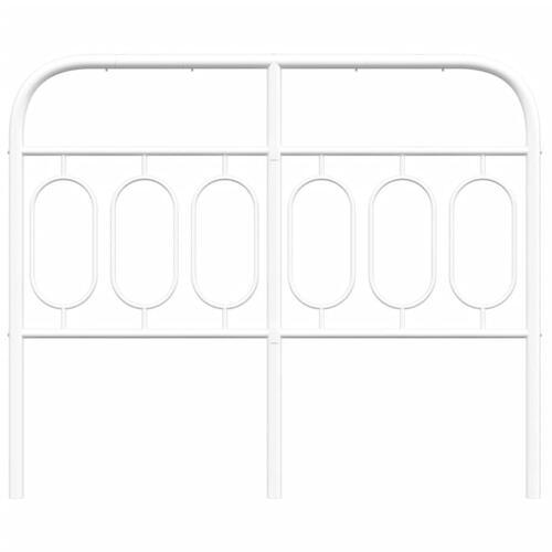 Sengegavl 120 cm metal hvid