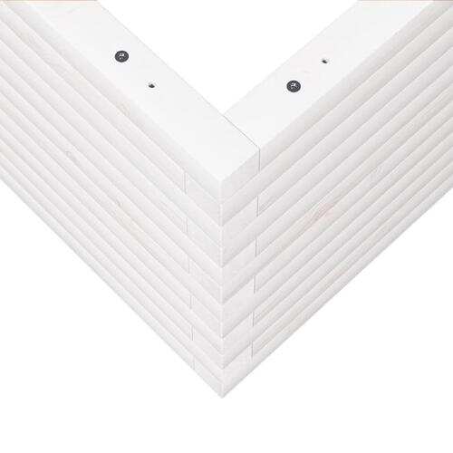Plantekasse 60x60x46 cm massivt fyrretræ hvid