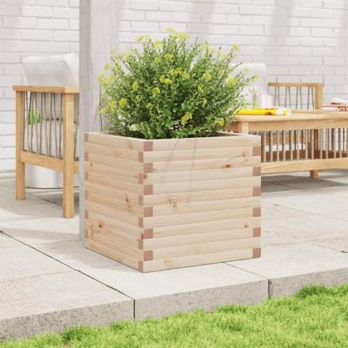 Plantekasse 50×50×46 cm i massivt fyrretræ - ubehandlet