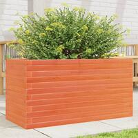 Plantekasse 90x40x46 cm massivt fyrretræ gyldenbrun