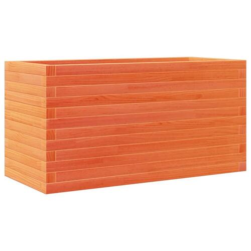 Plantekasse 90x40x46 cm massivt fyrretræ gyldenbrun