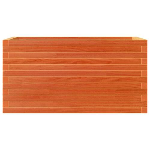Plantekasse 90x40x46 cm massivt fyrretræ gyldenbrun