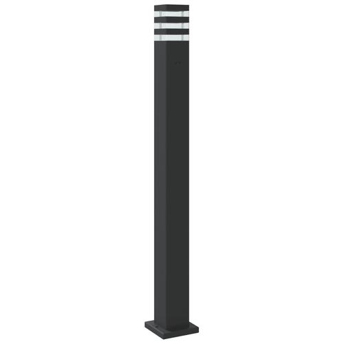 Udendørs standerlamper 3 stk. 110 cm aluminium sort