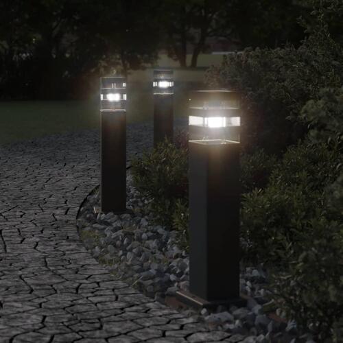 Udendørs standerlampe 50 cm aluminium sort