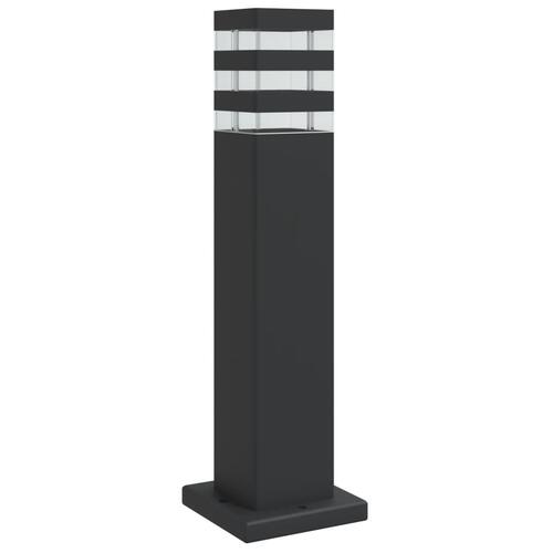 Udendørs standerlampe 50 cm aluminium sort