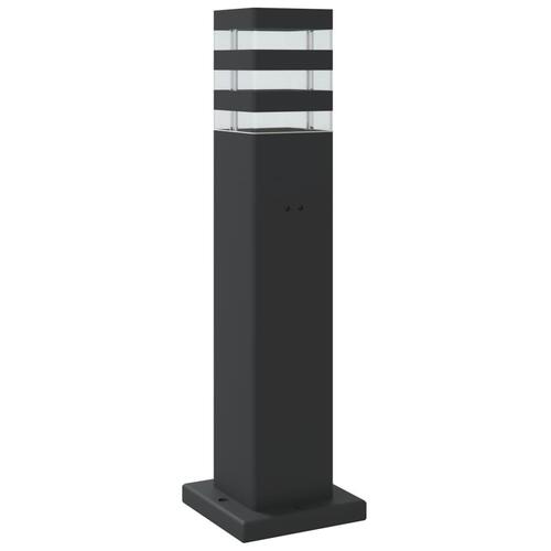 Udendørs standerlampe 50 cm aluminium sort