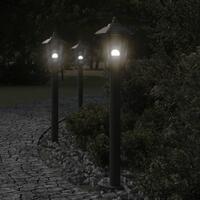 Udendørs standerlampe 80 cm rustfrit stål sort