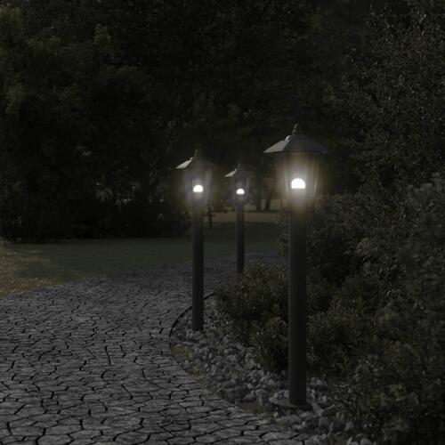 Udendørs standerlampe 80 cm rustfrit stål sort