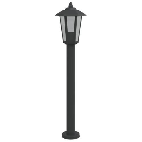 Udendørs standerlampe 80 cm rustfrit stål sort