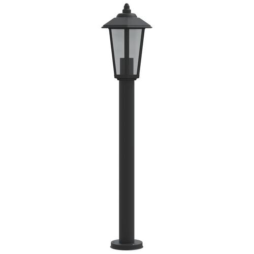 Udendørs standerlampe 80 cm rustfrit stål sort
