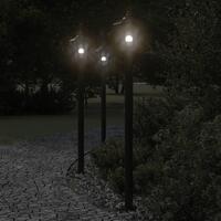Udendørs standerlampe 120 cm rustfrit stål sort