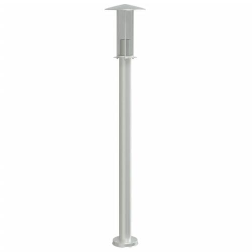 Udendørs standerlampe 100 cm rustfrit stål sølvfarvet