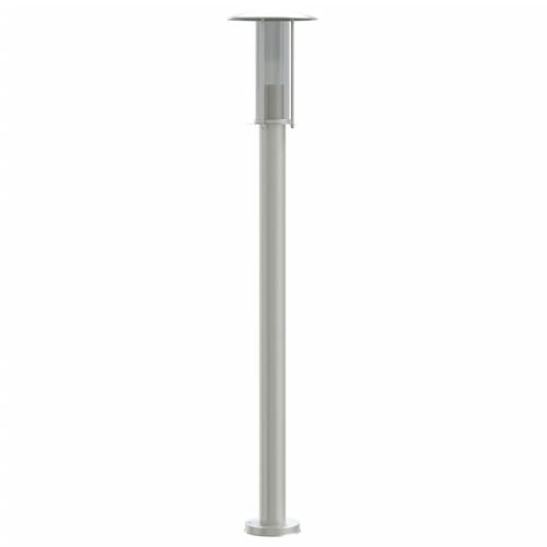 Udendørs standerlampe 100 cm rustfrit stål sølvfarvet
