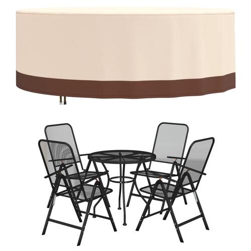 Overtræk til havemøbler Ø 244x71 cm rundt 600D oxfordstof beige