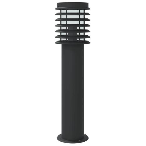 Udendørs standerlamper 3 stk. sensor 60 cm rustfrit stål sort