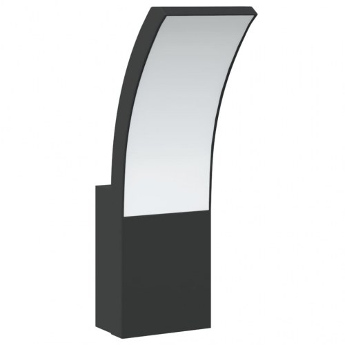 Udendørs LED-væglamper 2 stk. trykstøbt aluminium sort