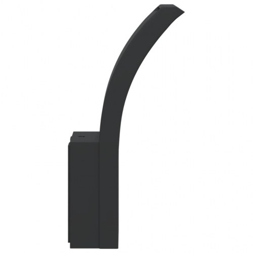 Udendørs LED-væglamper 2 stk. trykstøbt aluminium sort