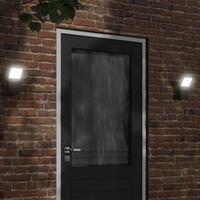 Udendørs LED-væglampe trykstøbt aluminium sort