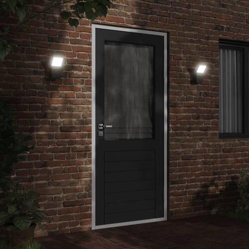 Udendørs LED-væglampe trykstøbt aluminium sort