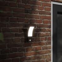 Udendørs LED-væglamper 2 stk. sensorer trykstøbt aluminium sort
