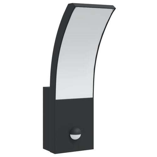 Udendørs LED-væglamper 2 stk. sensorer trykstøbt aluminium sort