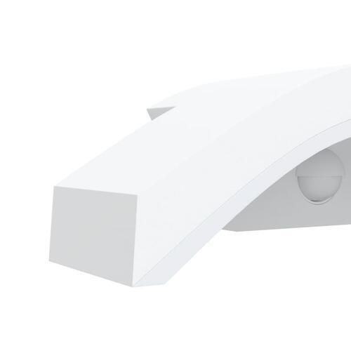 Udendørs LED-væglampe med sensor trykstøbt aluminium hvid