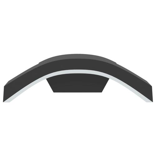 Udendørs LED-væglamper 2 stk. trykstøbt aluminium sort