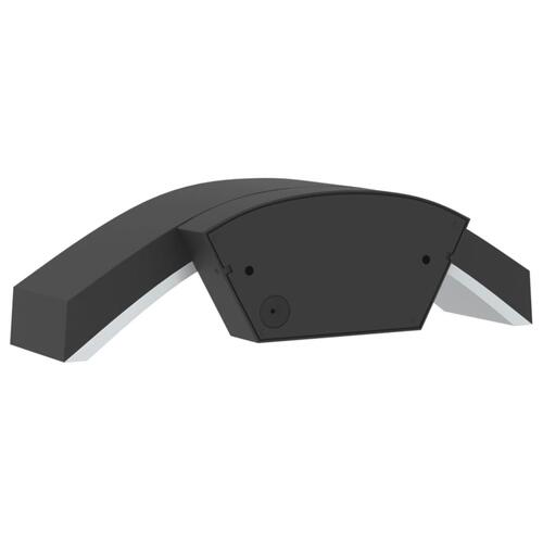 Udendørs LED-væglamper 2 stk. trykstøbt aluminium sort