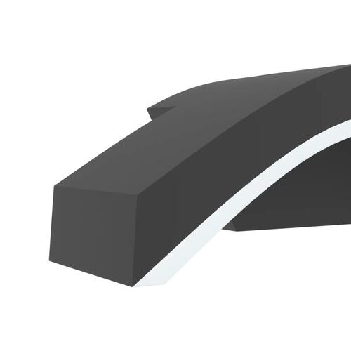 Udendørs LED-væglamper 2 stk. trykstøbt aluminium sort