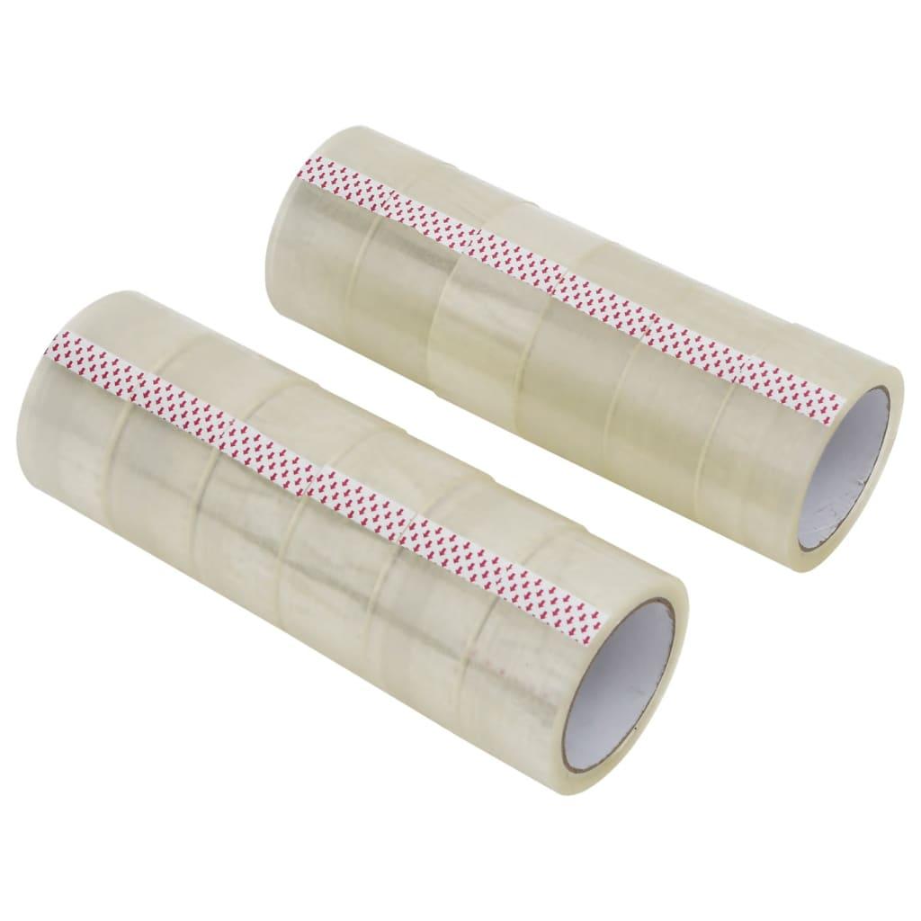 Pakketape 12 stk. 48 mm x 66 m transparent