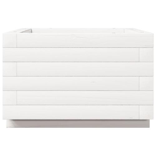 Plantekasse 40x40x26,5 cm massivt fyrretræ hvid