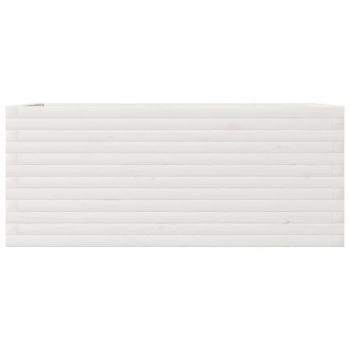 Plantekasse 110x60x45,5 cm massivt fyrretræ hvid
