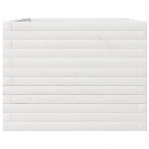 Plantekasse 110x60x45,5 cm massivt fyrretræ hvid