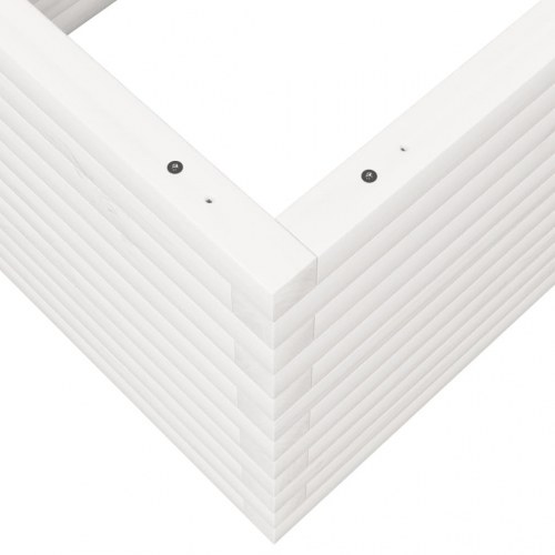 Plantekasse 110x60x45,5 cm massivt fyrretræ hvid