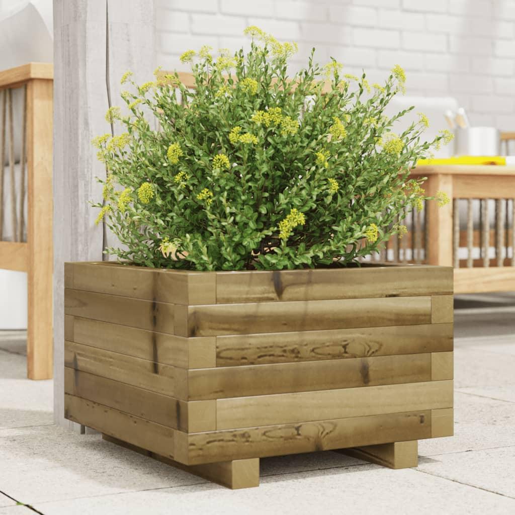 Plantekasse 40x40x26,5 cm imprægneret fyrretræ