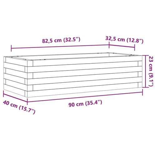 Plantekasse 90x40x23 cm imprægneret fyrretræ